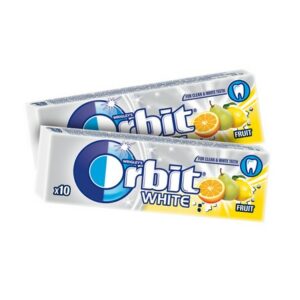 ORBIT PELLETS WHITE FRUIT 14 GRMS