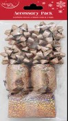 I XMAS BOWS RIBBONS & TAGS ROSE GOLD 10 PCS.
