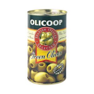 OLICOOP GREEN PITTED OLIVES 150 grms