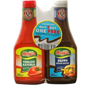 MAYOR Tomato Ketchup & Brown Sauce 2x495 ml