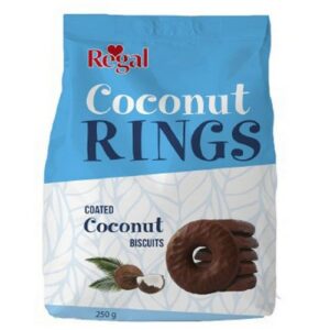 REGAL FULLY COATED COCONUT RINGS 250 GRMS