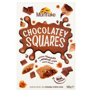 MORNFLAKE BROWN CHOCSQUARES 500 grms