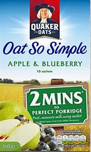 QUAKER OAT SO SIMPLE APPLE B'BE 360 grms