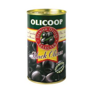 OLICOOP BLACK PITTED OLIVES 150 grms