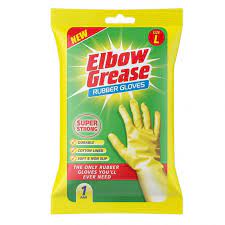 I ELBOW GREESE SUPER STRONG RUBBER GLOVES LARGE LARGE 1 PCS.
