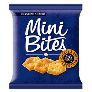 SUNSHINE SNACKS MINI BITES CHEESE & ONION 50 GRMS