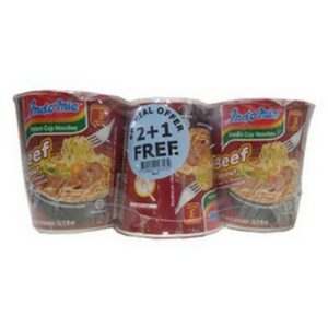 INDOMIE CUP BEEF 2+1 FREE 60 GRMS