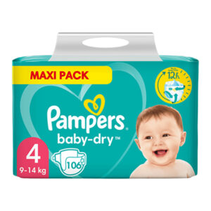 PAMPERS MAXI PACK BABY DRY 4 MAXI 106 PCS.