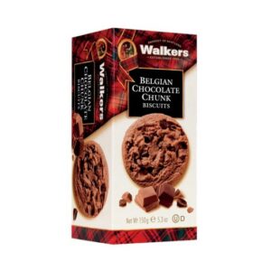 WALKERS SHORTBREAD BELGIAN CHOCOLATE CHUNK BISCUITS 150 GRMS