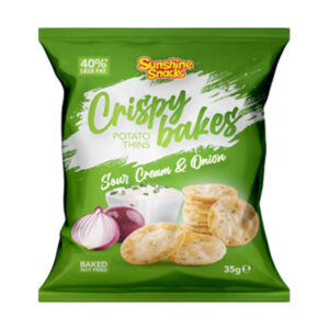 SUNSHINE SNACKS CRISPY BAKES SOUR CREAM & ONION 35 GRMS