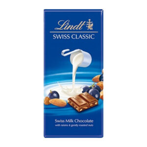 LINDT CLASSIC RAISIN NUT 100 GRMS