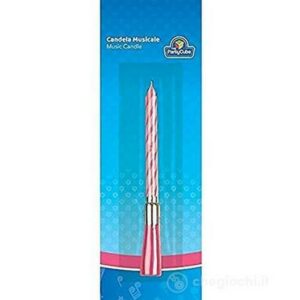PARTYCUBE MUSICAL CANDLE PINK