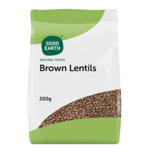 GOOD EARTH BROWN LENTILS 200 GRMS