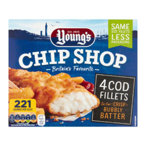 YOUNGS 4 BATT COD FILLET 440 GRMS