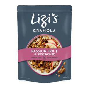 LIZI'S PASSIONFRUIT & PISTACHIO GRANOLA 400 GRMS