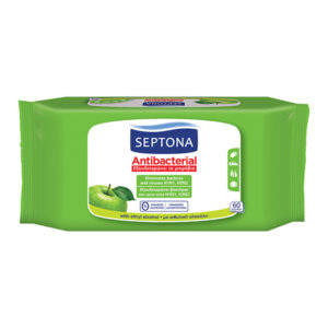 SEPTONA WIPES ANTI BAC GREEN APPLE 60 PCS.