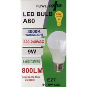 POWER PLUS LED GLS BULB A60 W/W E27 9W 1 pcs.