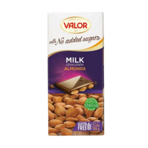 VALOR MILK CHOC WITH ALMONDS 150 GRMS