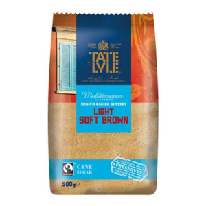 TATE LYLE BROWN LIGHT SOFT SUGAR 500 GRMS