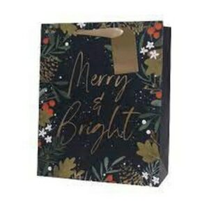 I XMAS GIFT BAG LARGE MERRY & BRIGHT