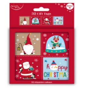 I XMAS GIFT TAGS CUTE 32 PCS.
