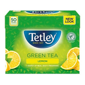 TETLEY SNAP PACK GREEN TEA LEMON X50 100 grms