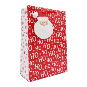 I XMAS GIFT BAG LRG SANTA TEXT GIANT TAG