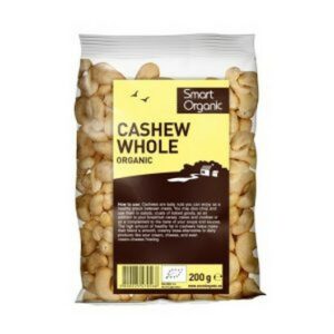 SMART ORGANIC CASHEW WHOLE 200 GRMS