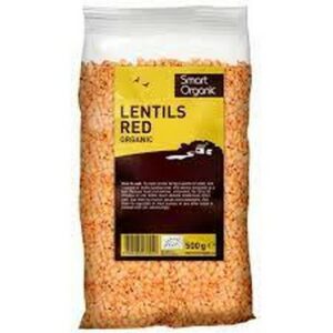 SMART ORGANIC LENTILS RED 500 GRMS