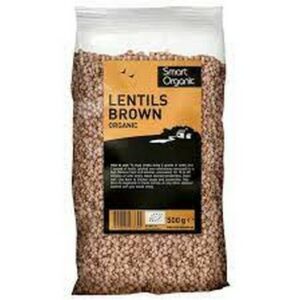 SMART ORGANIC LENTILS BROWN 500 GRMS