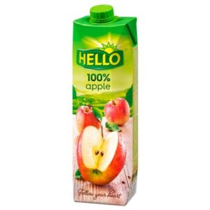 HELLO APPLE JUICE 100% APPLE 1 LTR