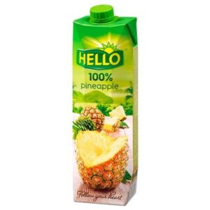 HELLO PINEAPPLE JUICE 100%  1 LTR