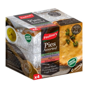 PAULINOS CUBE BOX ASSORTED PIE ROUND X 4 4X