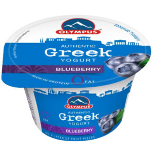 OLYMPUS STRAINED GREEK YOGHURT BLUEBERRY 0% 150 GRMS
