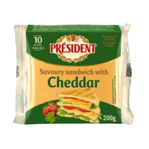 PRESIDENT SANDWICH CHEESE SLICES 200 GRMS