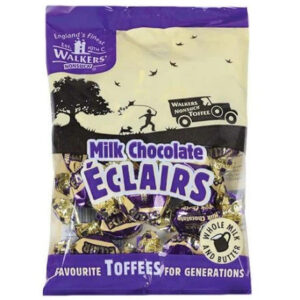 WALKERS PREPACKEDCHOC ECLAIR TOFFEES 150 GRMS