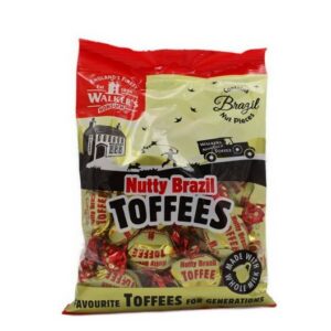 WALKERS PREPACKED NUTTY BRAZIL TOFFEES 150 GRMS