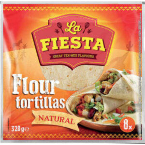 LA FIESTA FLOUR TORTILLAS 8 INCH 320 grms