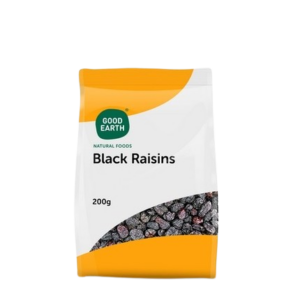 GOOD EARTH BLACK RAISINS 200 GRMS