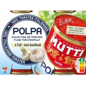 MUTTI POLPA WITH GARLIC 2x400 grms