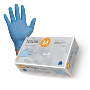 RUBBEREX GLOVES BLUE NITRILE 100 EACH