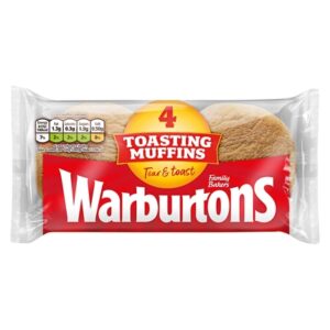 WARBURTONS TOASTER MUFFINS 284 GRMS