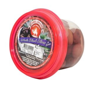 CAMEL BRAND WHOLE BLACK OLIVES 250 GRMS