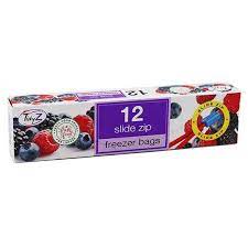 I TIDYZ FREEZER BAGS SLIDE ZIP 12 PCS.