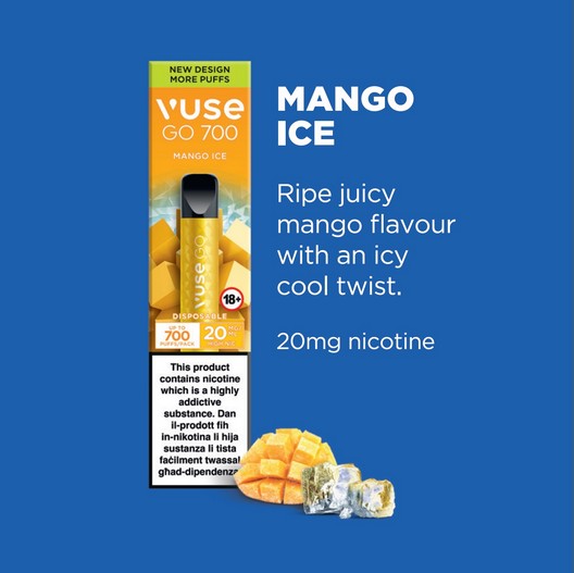 VUSE GO VAPES MANGO ICE 20MG | 700PUFFS