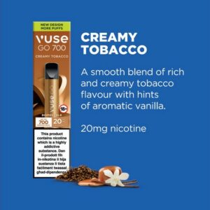 VUSE GO VAPES CREAMY TOBACCO 20MG | 700PUFFS