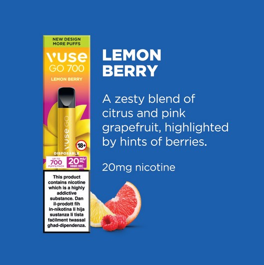 vuse go lemon berry Vuse Go Button Vuse Go Reload Vape Pen – Ecigwizard main image 1