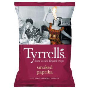 TYRRELLS PAPRIKA CRISPS 150 GRMS