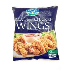 GREEN VALLEY BREADED CHICKEN WINGS 900 GRMS