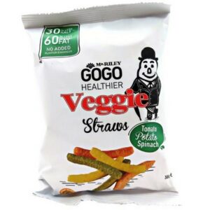 MR RILEYS GOGO VEGGIE STRAWS 30 GRMS